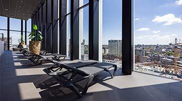 Sauna met panoramisch uitzicht in Leiden