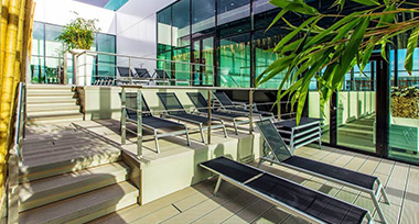 Dakterras bij Fletcher Wellness-Hotel Leiden